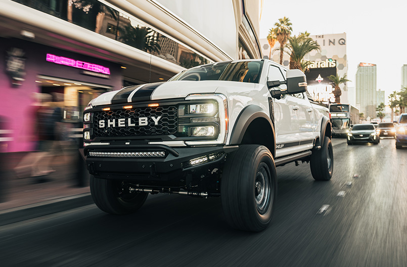 Close up of a lifted truck