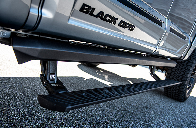 Exterior photo of a lifted truck