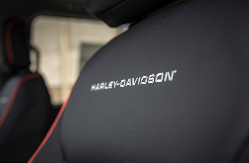 Interior photo of a lifted truck